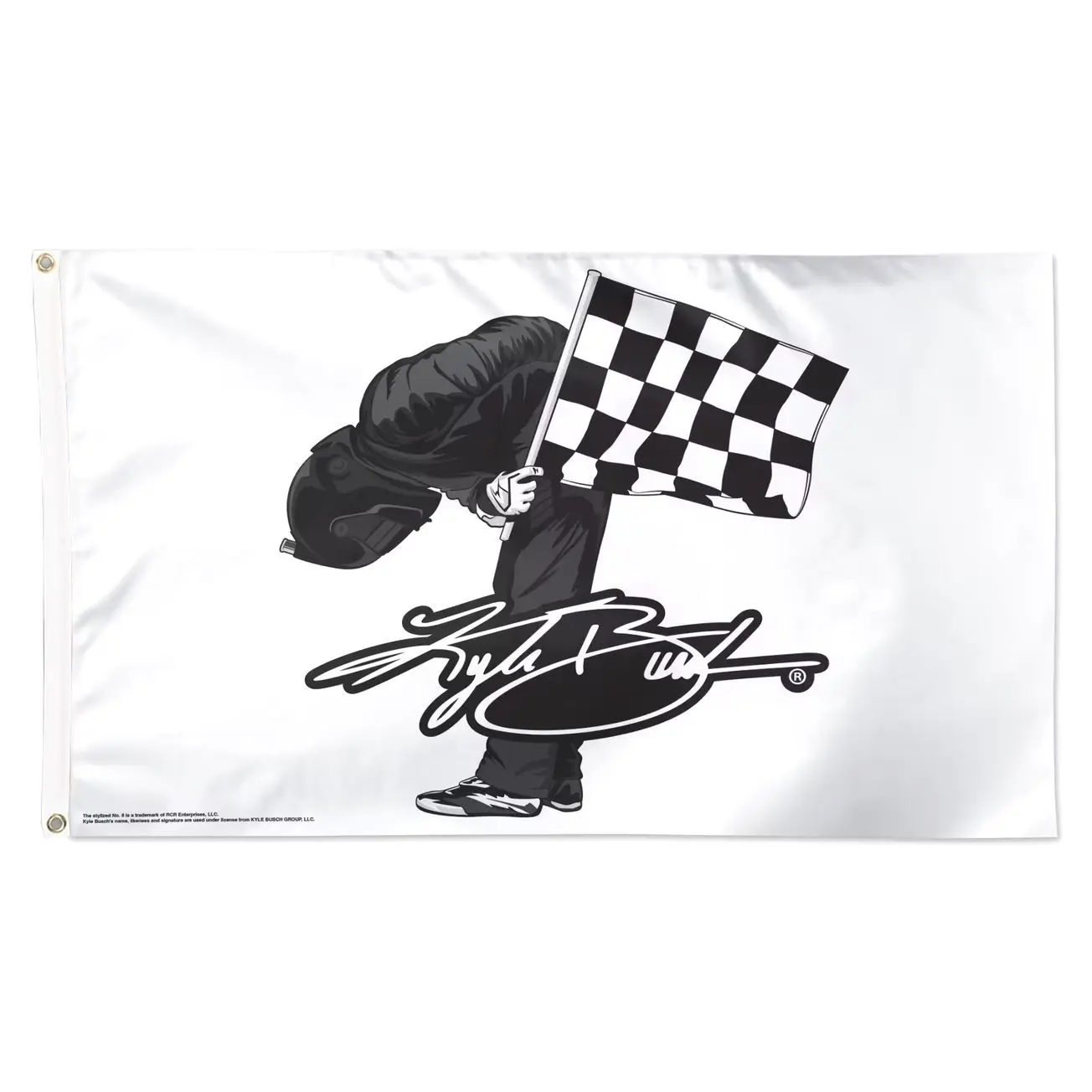 Kyle Busch WinCraft Forever Rowdy 3' x 5' One-Sided Deluxe Flag RGM