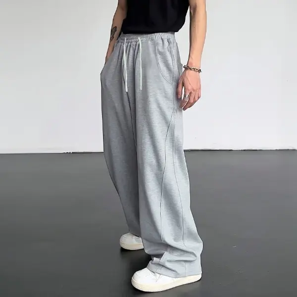 pants men sweatpants Men's Solid Thermal Lined Drawstring WaistPants,Casual Comfy Loose Fitting Trousers for Fall &Winter, Men's Bottoms for Daily Wear, Relaxed Fit, fleece sweatpants，school season
