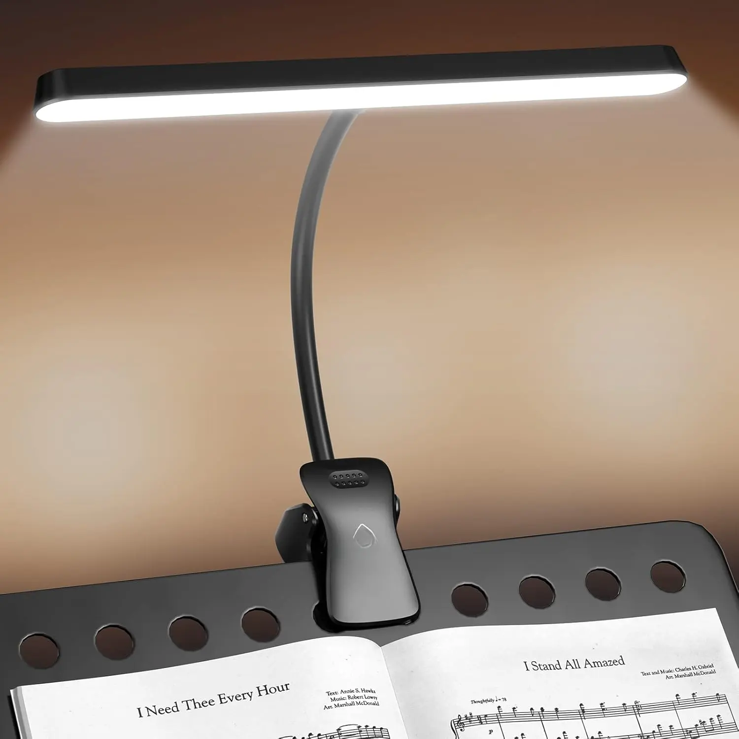 57 LED Super Bright Music Stand Light, Eye Caring Clip-on Piano Light, 3 Color & 5 Brightness, USB-C Rechargeable, Long Lasting up to 140 Hrs,  for The Piano, Sheet Music