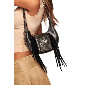 TIA BAG - BLACK FRINGE