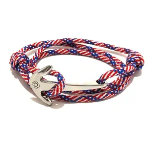 Patriotic Adjustable Anchor Wrap Use as a Bracelet, Anklet, or Necklace 187