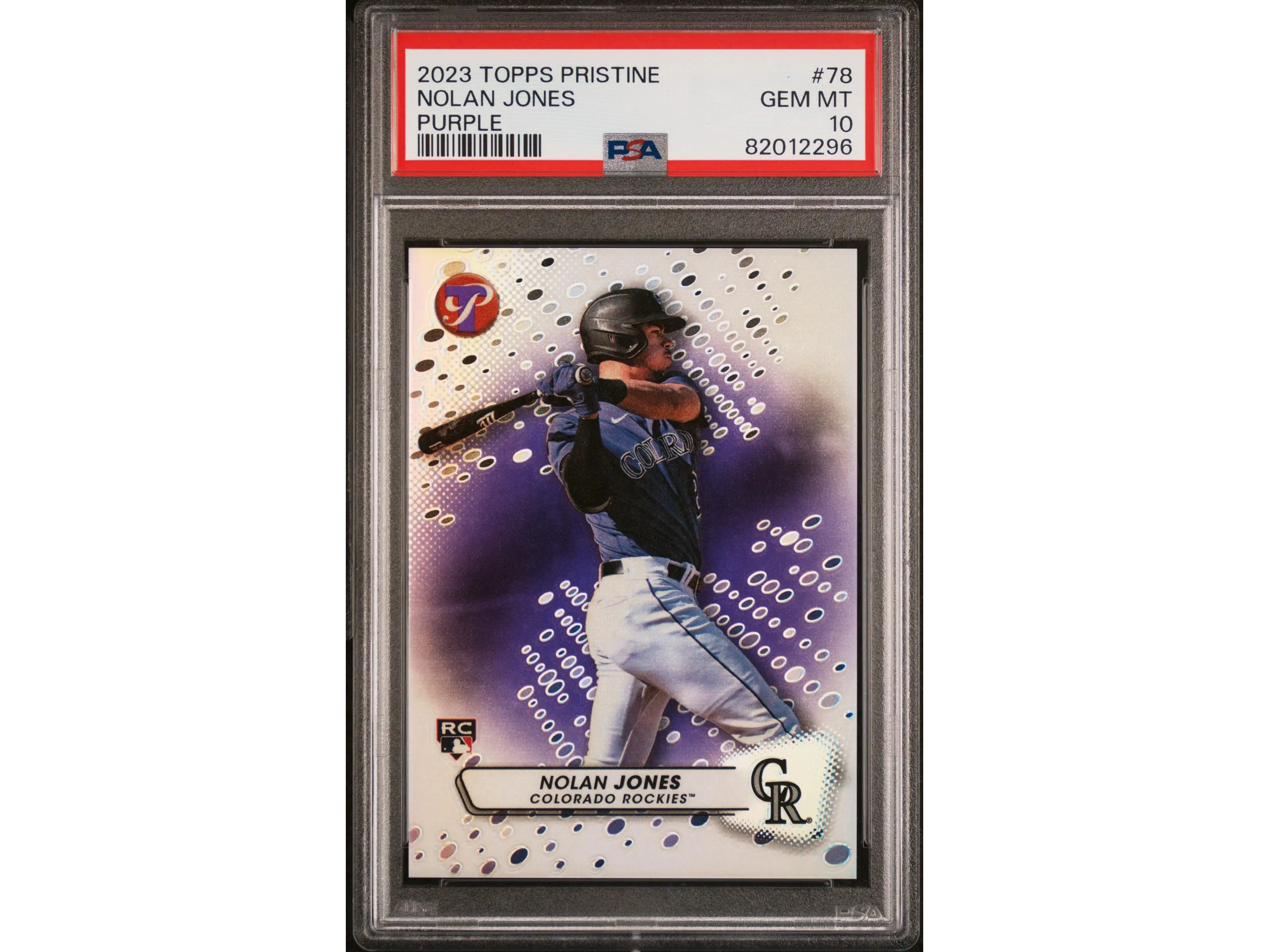 2023 Topps Pristine Purple Nolan Jones #78 /99 PSA 10