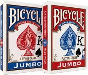 Jumbo Index Playing Cards , 2 Pack Large Print Poker Size Deck of Cards for Easy Reading, Family Card Games, and Casino Play