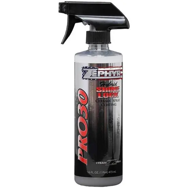 Zephyr Pro Lock Ceramic Liquid Spray Coating for Cars - 16oz, Superior Water Beading, 12-Month Protection, Waterproofing, Chrome & Metal Polishing, Easy Wipe Off for Paint/Glass, Exterior Moldings & Trim