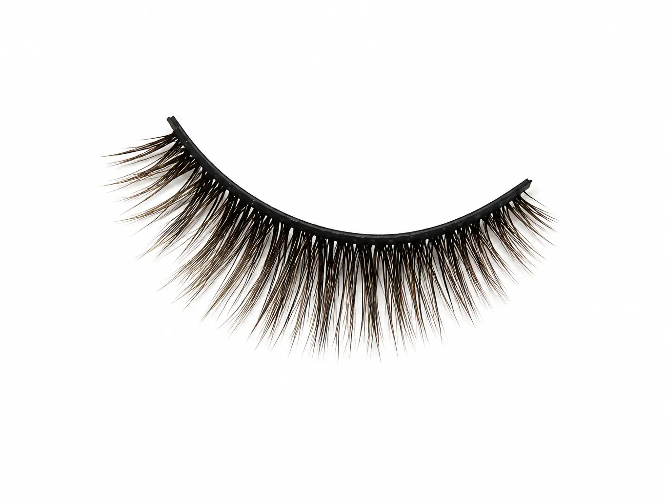 Black/Brown Faux Strip Eyelashes Style 28