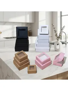 20/1pcs Kraft White Hard Cardboard Mini Airplane Boxes with Window for Jewelry Candy Soap Gifts Souvenirs.needoh.paper plates