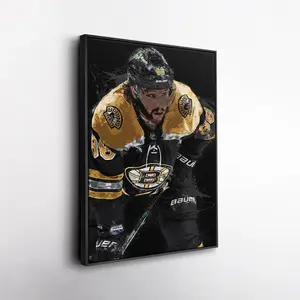 David Pastrnak Wall Art ? Boston Bruins  Print, NHL Hockey Decor, Framed Poster Gift for Fan Room, Man Cave, or Office ( Unframed - Print Only )