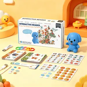 Talking Phonics Flash Cards with ReaderDog, Learn toRead with 81 Pages, 81 Sentences, 592 Words & 81Stickers, Toddler Educational Learning Toys for Kids Ages3-8, Kindergarten, 1st Grade, 2nd Grade