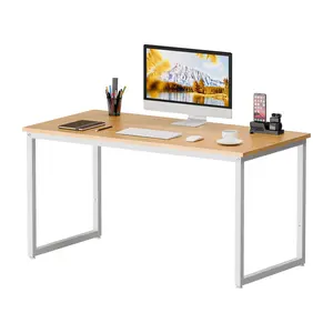 ZENY 47-in Home Office Computer Desk Modern Large MDF Study Desk Natural/Black