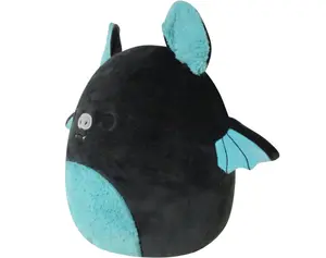 Squishmallows 12-Inch Aldous Teal and Black Fruit Bat - Medium-Sized Ultrasoft Official Kelly Toy Plush