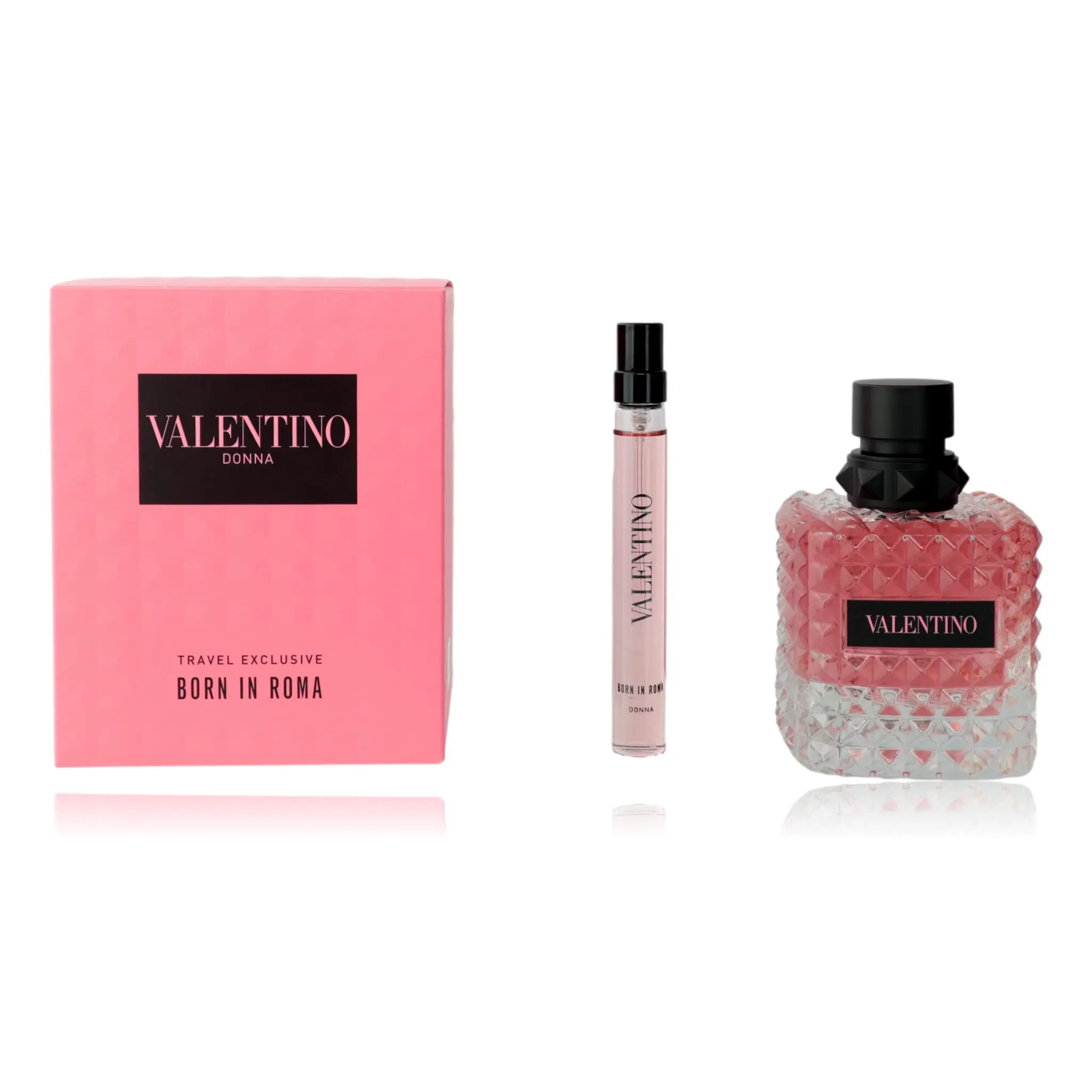 SET VALENTINO 2PC DONNA BORN IN ROMA 3.4 EDP+0.33 EDP SPRAY (W) SOFT BOX TRAVEL EXCLUSIVE