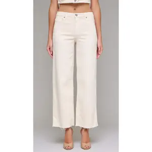 Hidden - Logan 28" Inseam Dad Jean ECRU High-Waisted Fitted Classic Style Above the Ankle Jean for All Seasons