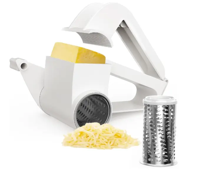 Cheese Grater with Handle, Rotary Cheese Grater,Vegetable, Chocolate, Hard Cheese & Nut Grater