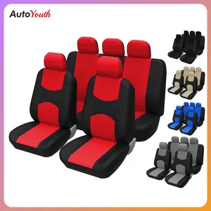 Full Set Car Seat Cover Universal 1 Set, 5-Seater Upgraded Fabric Covers for Front & Rear Seats, Breathable Car Seat Protectors, Fits Most Cars Trucks SUVs Vans, Airbag Compatible, Protects Against Spills & Scratches, Car Accessories, Car Interior Kit