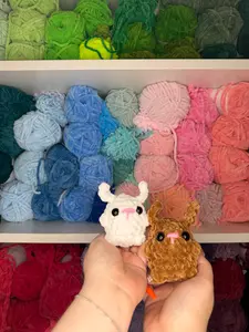 Crochet Mini Bunny Keychain