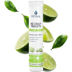Hydrogen Water Tablets Magnesium H2 Supplement for Energy Detox Hydration and Focus Lemon Lime Flavor 20CT