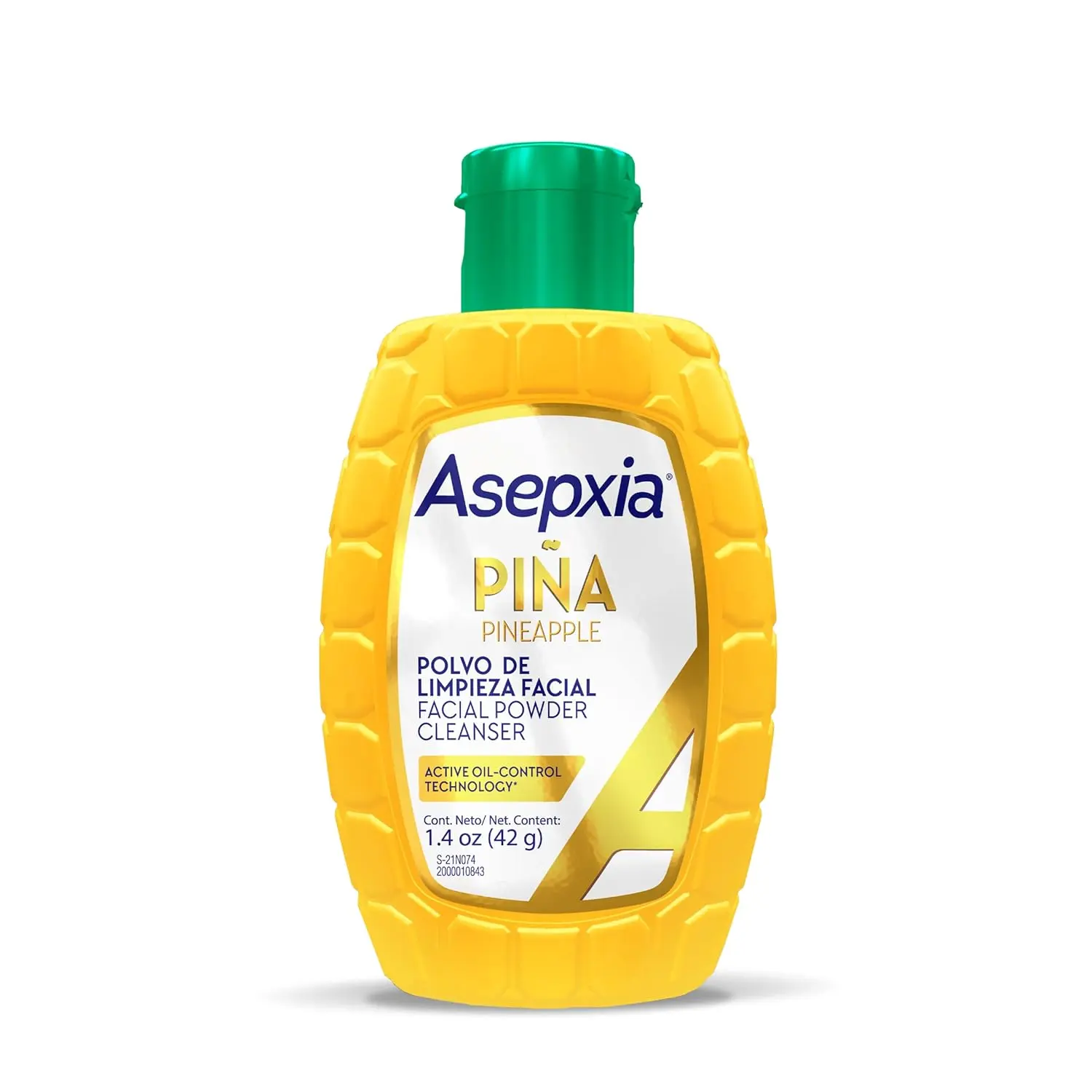 Asepxia Facial Cleanser Powder, Non-Abrasive Exfoliating Face Wash with Natural Pineapple Enzyme, Gentle Water-Activated Foaming Lather for Oily Skin, Skincare 1.4 oz - 1 Pack - Perfect for Oily & Combination Skin