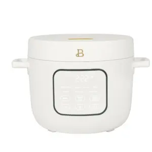 Beautiful 14-Cup Cooked, 6-Cups Uncooked Electric Rice and Grain Cooker, EverGood Ceramic Nonstick Coating, White Icing by Drew Barrymore