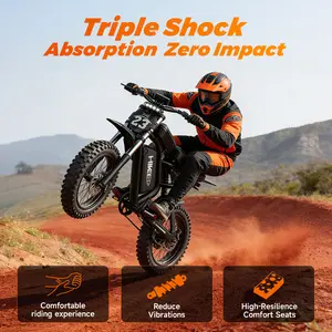 HiKeep K6-S  Electric Bike for Adults - 16/20 Inch Fat Tire Ebike, 750W/Peak 1500W Motor Ebike, 48V15.6AH Detachable Battery, 4 Riding Modes Electric Dirt Bike