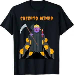 Mens Funny Halloween Shirts for Men-Creepy Bitcoin Miner Costume T-Shirt - Kevincifuen Shop 30B09CNXS7YX