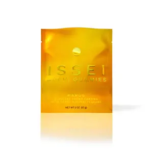 ISSEI Mochi Gummies Mango | Soft & Chewy | Award Winning | Gelatin-Free, Non-GMO, Gluten-Free, Plant-Based, Dye-Free | Delicious Snack | 2 Oz