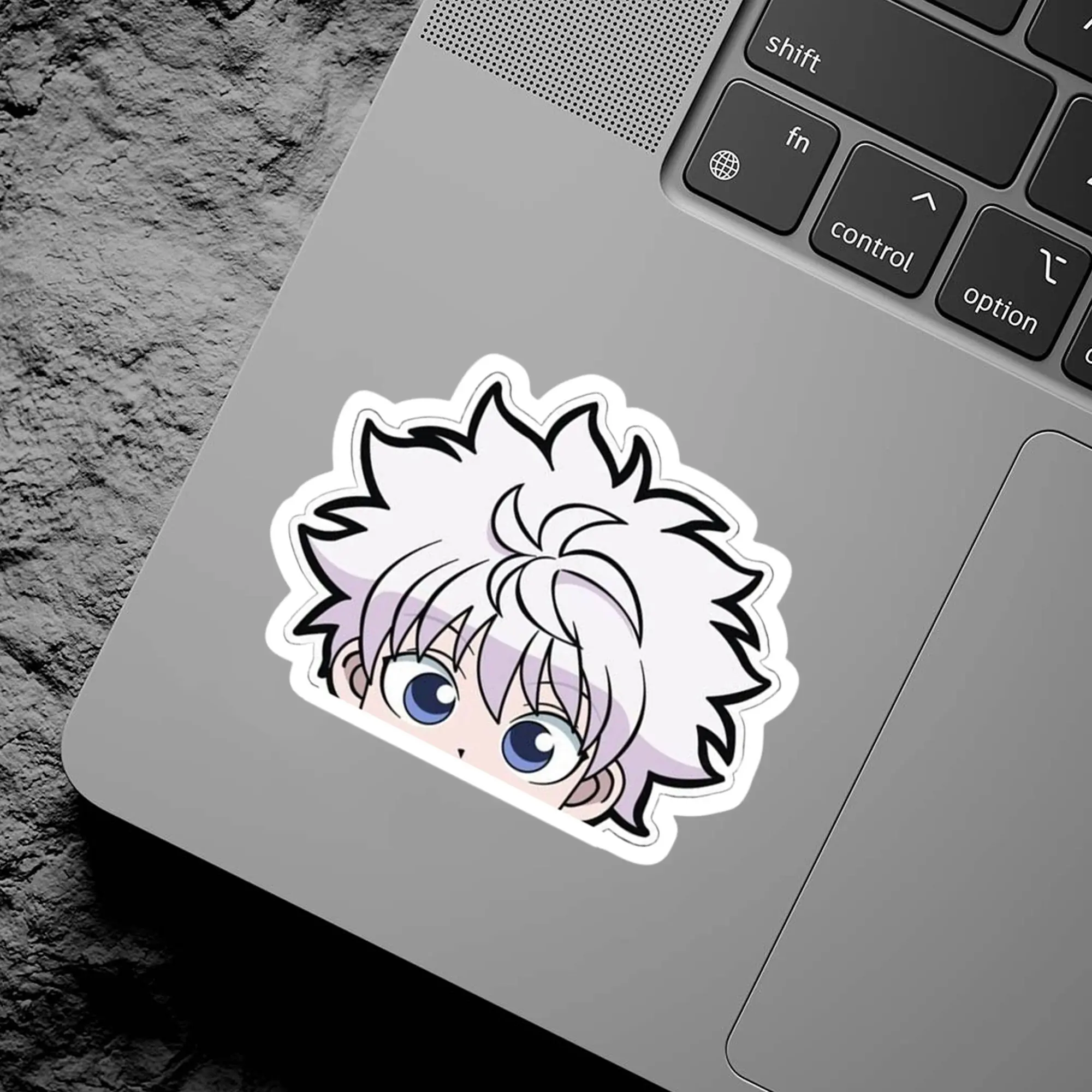 Killua Vinyl Sticker, Hunter x Hunter Anime Decal, Cute Chibi Peek Sticker, Laptop Water Bottle Vinyl, Gift for Fans