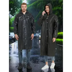 High-Quality Durable Eva Raincoat, Full Coverage Hooded, Full Body Cover, One Size Outdoor Waterproof Rainproof Camping Hiking Gear, Essential Weather Protection, Rainy Day