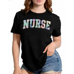 Nurse Appreciation Quilted Graphic T-Shirt, 100% Premium Cotton Comfortable Casual Everyday Wear Tee, Heartfelt Thank You Proud TShirt Gift for Nurse Mom, Nurse Week Birthday Christmas T Shirt