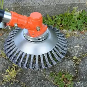 Alloy Steel Wire Weed Brush Head Wheel, Lawn Mower Attachment, Rust Removal and Grass Cutting Blade Tool