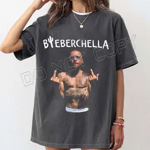 Comfort Colors BIEBERCHELLA JB T-Shirt Album Launch Exclusive, Middle Finger Fan Tee JB shirt JB tour tee