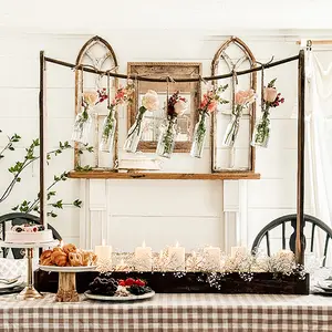 Bottle Garland Vase On Wooden Centerpiece Decor Decorative