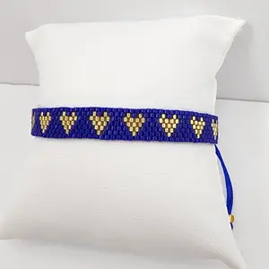 Miyuki bracelet ( adjustable) hearts design