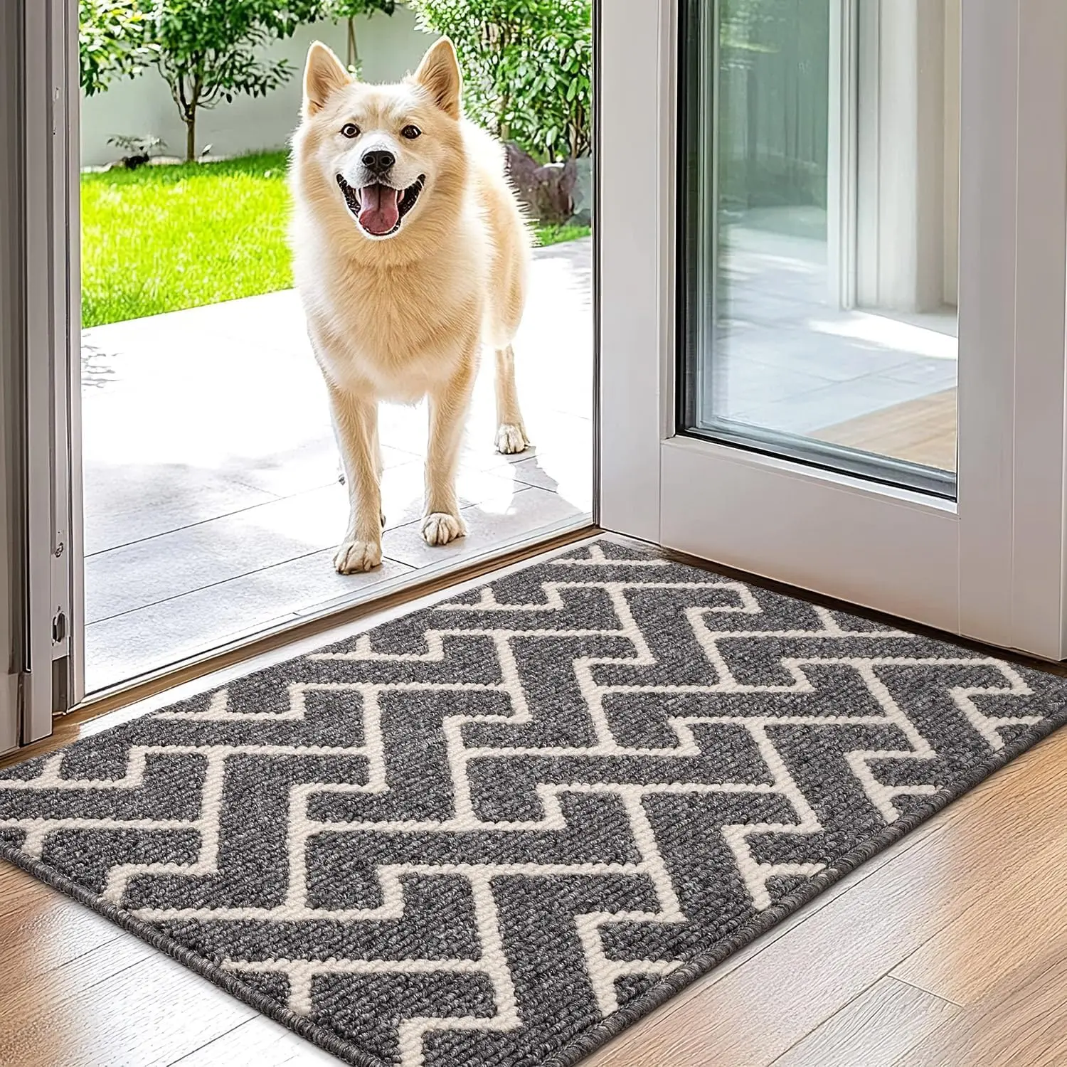 100% Polypropylene Classic Striped Kitchen Rug & Mat - Non-Slip, Dirt-Resistant, Machine-Washable, Absorbent Standing Runner for Floor, Sink - Anti-Wear Protectant, Area Mat Doormat, Anti-Wear Protectant Doormats, Area Mat Doormats