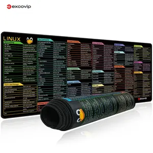 Excovip Linux Commands Mouse Pad, 1 Count Large Cheat Sheet Mousepad, Non-Slip Gaming Desk Mat, Gaming Mouse Pads, Shortcuts to Kali/RedHat/Ubuntu/Open SUSE/Arch/Debian/Unix Programmer