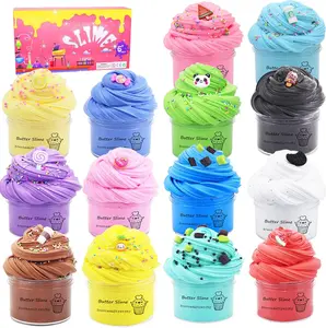 Mother Day Gift Butter Slime Kit 14 Pack, Kids Party Favors, Visual and Tactile Experience, Stress Relief Toy, Goody Bag Toys,  Stocking Stuffers, Gifts for Easter