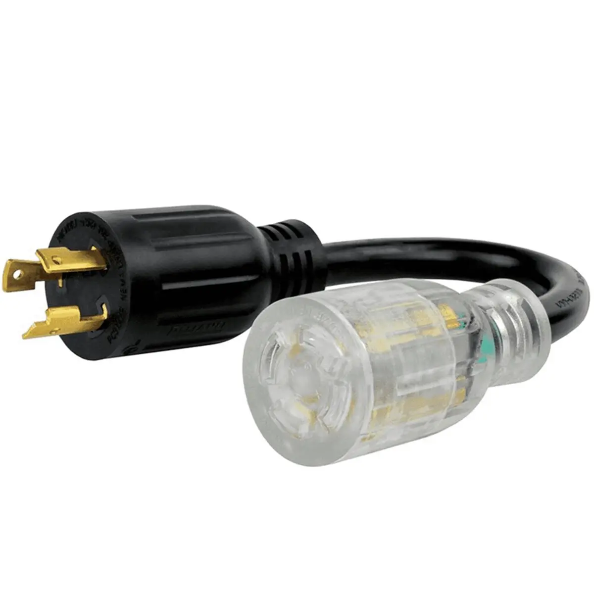 Reliance Controls Inverter Generator Adapter Cord, 10-3 SJTW, 120V Default, 12 in.