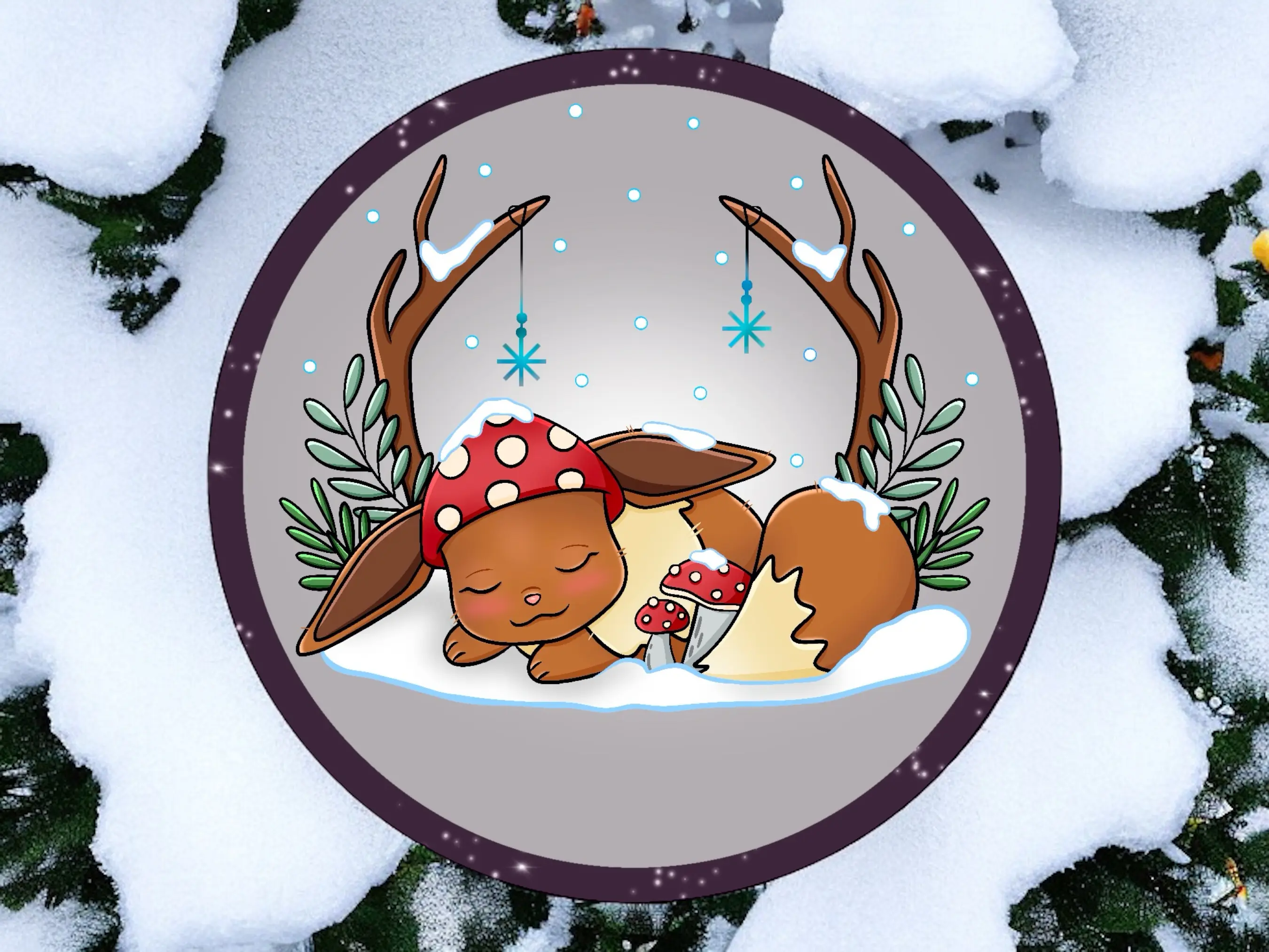 Sleepy Eevee Sticker