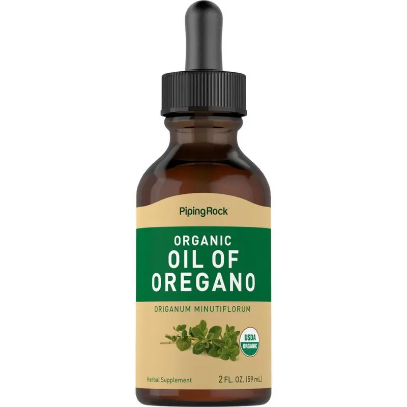 Piping Rock Oil of Oregano Organic Liquid Drops | 2 fl oz | With Extra Virgin Olive Oil | Herbal Extract Supplement | Non-GMO, Gluten Free
