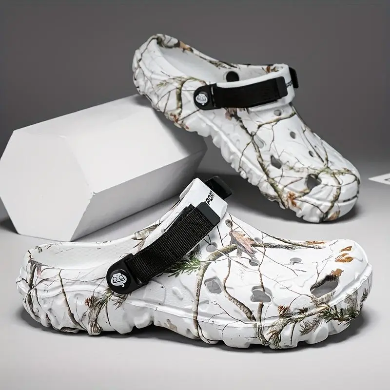 Men's Breathable Non-Slip Sports Slide Sandals - Hole Design, Light Casual Mules, Quick-Drying, Odor-Resistant for Summer Comfort, Sandal Slide, Slippers Sandals