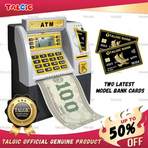 Talgic Kids Piggy Bank ATM Toy, a fun, interactive way to teach kids about money savings. With a realistic ATM keypad, password security, and the ability to save both coins and bills, it’s perfect for birthdays, holidays, TALGICKEV