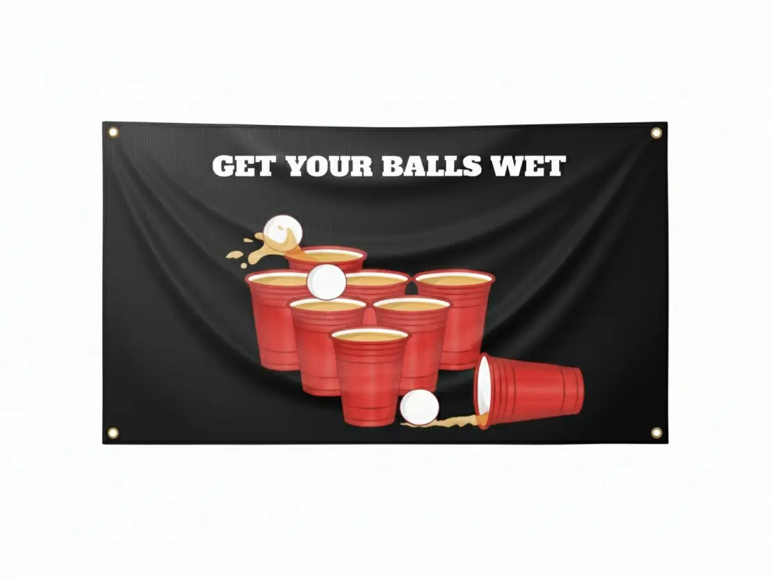 Get Your Balls Wet Flag Party Decorations Banners Yard Sign Banner