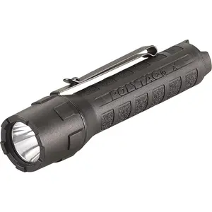 Streamlight 88610 PolyTac X USB 600-Lumen 11,485-Candela Professional Tactical LED Flashlight, Ten-TAP Programmable, Clear Retail Packaging, Black