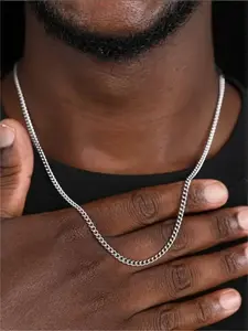 Simple Matching Chain Necklace, Cuban Link Chain, Stainless Steel Minimalist Necklace for Party, Daily Clothing Decor, Classic Fashion Accessories for Daily Wear