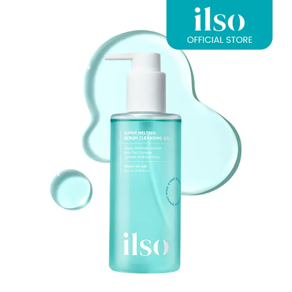 [ilso] Super Melting Sebum Cleansing Oil - Blackhead Melting Oil Cleanser for Deep Pore Cleansing & Makeup Removal, Watery Oil Type for Oily & Sensitive Skin | 6.75 fl oz | Korean Skincare