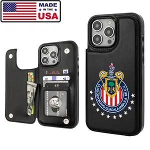 Club Deportivo Guadalajara Aesthetic Design Pattern Casing For lphone 17 16 1514 13 12 Plus Pro Max Samsung 22 23 24 25 Haunt MobilePhone Case TPU Pu Leather Card Holder Drop ProtectionShockproof Anti-scratch Smartphone Cover