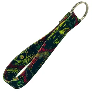 GothGoals CreepinInStyle ZombieChic BagWithBite - Durable Lightweight Zombie Key Fob for Backpack Purse - Bold Zombie-Themed Design for Daily Adventures - Halloween Accessories Keychain Lanyard