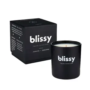 Blissy Candle – 100% Vegan Soy Wax – Naturally Scented with Essential Oils – Up to 45 Hours