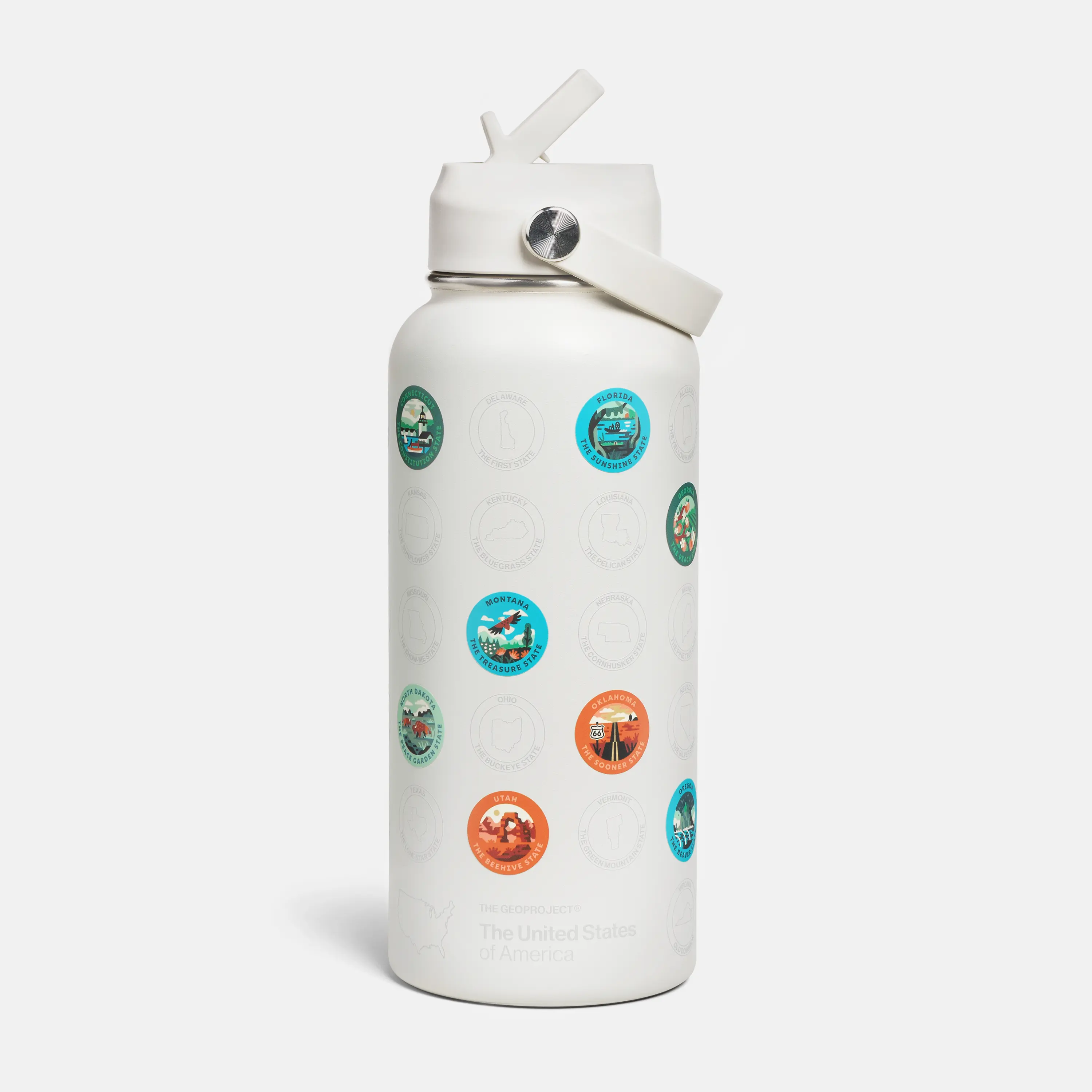 Fifty States Sticker Bottle | Insulated