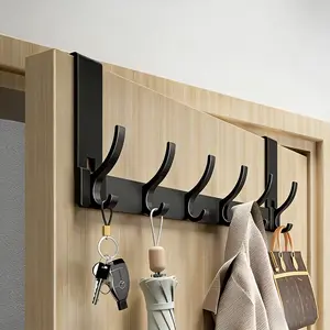 Over The Door Hooks, Sturdy Door Hanger, Towel Rack Towel Hooks Towel Holder for Bathroom 12 Hooks Large Over The Door for Bathroom, Bedroom，Kitchen