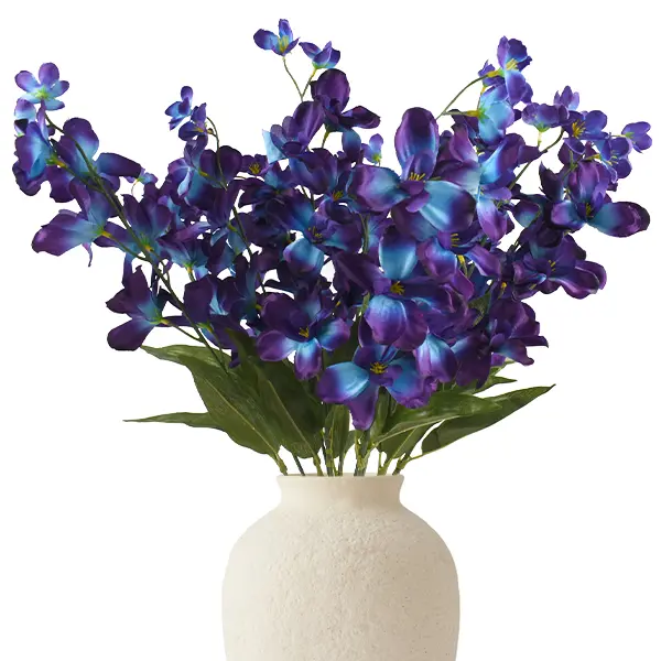 12-Stem Colorful Artificial Flowers, Purple-Blue Silk Turquoise Bouquet-Shaped Faux Plants, Artificial Hydrangea Bouquets for Wedding DIY Decor & Home Supplies, Artificial Faux Plants